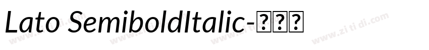 Lato SemiboldItalic字体转换